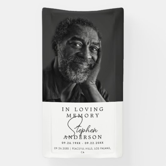 Memorial / begrafenis in liefdevolle herinnering F Spandoek (Verticaal)