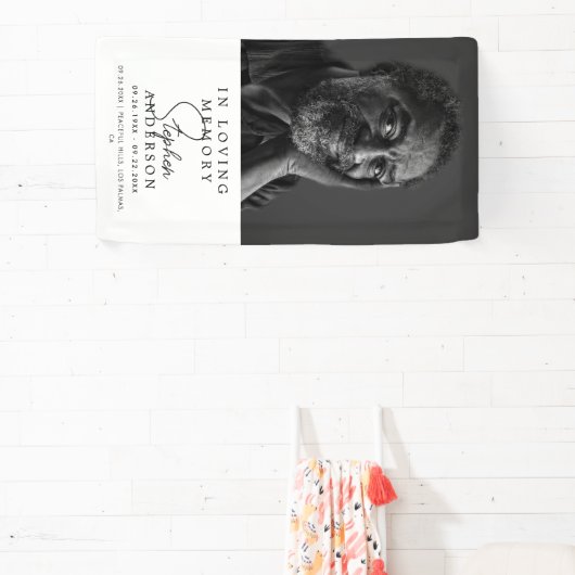 Memorial / begrafenis in liefdevolle herinnering F Spandoek (Insitu)