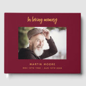 Memorial begrafenis liefdevolle herinnering Bourgo Gastenboek (Voorkant)