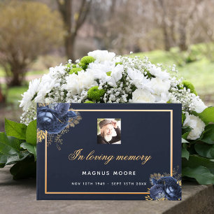 Memorial begrafenis liefhebbend geheugen blauwe fo gastenboek