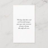 Memorial Blessing Prayer Kaart Visitekaartje (Achterkant)