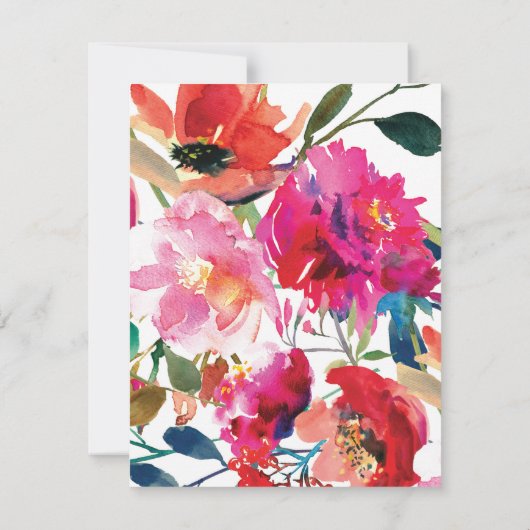 Memorial Bloemen Begrafenis Dank u kaart (Achterkant)