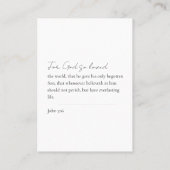 Memorial Bloemen Rustiek Hout Foto Begrafenis Keep Visitekaartje (Achterkant)