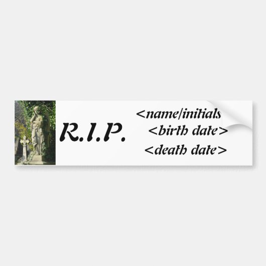 Memorial Bumpersticker (Voorkant)