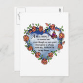 Memorial Butterfly Poem Briefkaart (Voorkant / Achterkant)