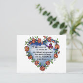 Memorial Butterfly Poem Briefkaart (Staand voorkant)