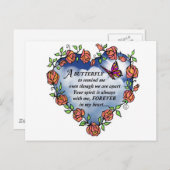 Memorial Butterfly Poem Briefkaart (Voorkant / Achterkant)