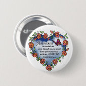 Memorial Butterfly Poem Ronde Button 5,7 Cm (Voorkant /achterkant)