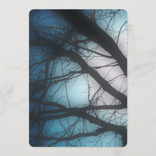 memorial card blue blur tree programma (Voorkant)