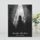 Memorial Card in the light - afscheid van mijn die (Staand voorkant)