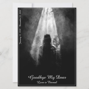Memorial Card in the light - afscheid van mijn die