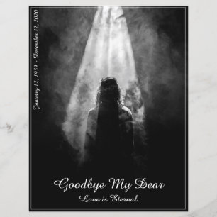 Memorial Card in the light - afscheid van mijn die