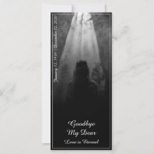 Memorial Card in the light - afscheid van mijn die