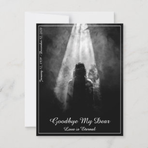 Memorial Card in the light - afscheid van mijn die