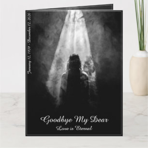 Memorial Card in the light - afscheid van mijn die Kaart