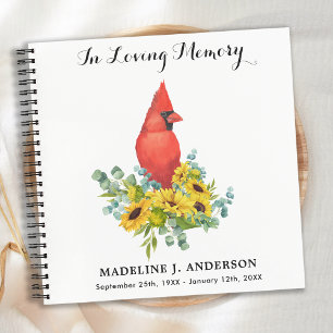 Memorial Cardinaal Sunbloemen Funeral Guestbook Notitieboek