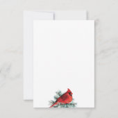 Mémorial Cardinal Aquarelle Merci À feuillage pers (Dos)