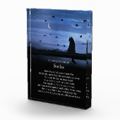 Memorial Cat met Heaven Poem en Custom Name Fotoblokken (Rechts)