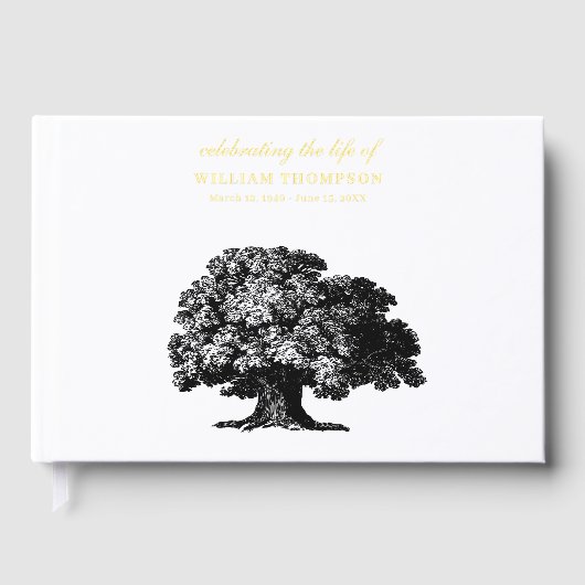 Memorial Celebrating Life Of Funeral Vintage Tree (Recto)
