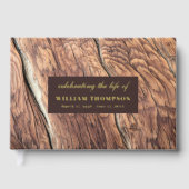 Memorial Celebration Life Funérailles Rustic Wood (Recto)