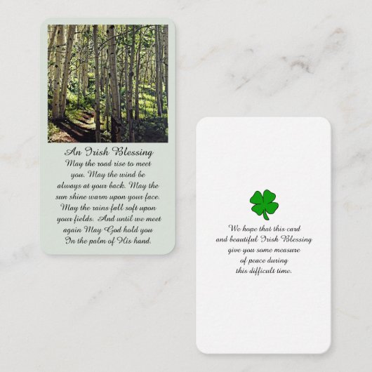 Memorial Celebration of Life Afbeelding Kaart Visitekaartje (Voorkant / Achterkant)