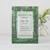 Memorial Celebration of Life Forest-uitnodiging Kaart (Staand voorkant)