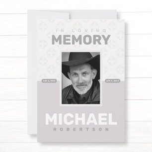 Memorial Celebration of Life Photo Funeral Service Aankondiging