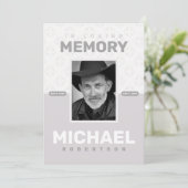 Memorial Celebration of Life Photo Funeral Service Aankondiging (Staand voorkant)