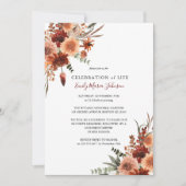 Memorial Celebration of Life Terracotta Invitation (Devant)