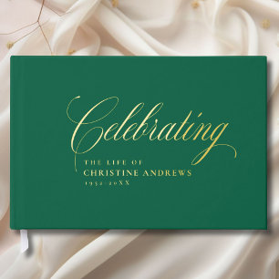 Mémorial "Célébrer la vie de" Gold-Foil, Vert