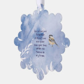Memorial Chickadee Bird Winter Snow Tree Ornament Kaart (Links)
