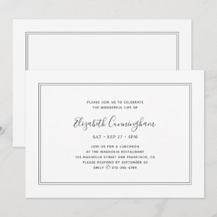 Memorial Classic Simple Chic Elegant Lijst Kaart