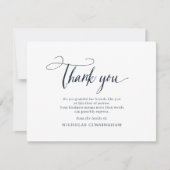 Memorial Classic Simple Cursive Typography Bedankkaart (Voorkant)