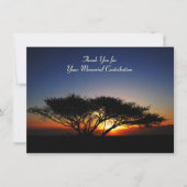 Memorial Contribution Lone Acacia Tree Dank u Bedankkaart (Voorkant)