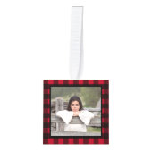 Memorial Custom 3 Foto Red Buffalo Kubus Ornament (Voorkant)