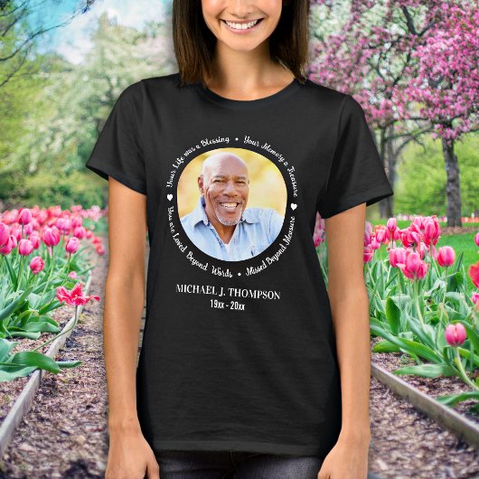 Memorial Custom Herembrance Modern Foto T-shirt