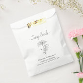 Memorial Daisy Seed begrafenis Bedankzakje (Gezegeld)