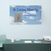 Mémorial dans la mémoire aimée Bannière ciel bleu (Salon professionnel)