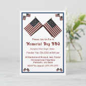 Memorial Day American Flag Kaart (Staand voorkant)