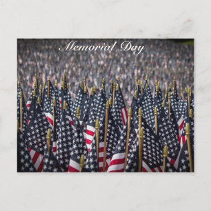 Memorial Day American Flags Briefkaart