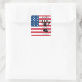 Memorial Day, Amerikaanse vlag Vierkante Sticker (Tas)