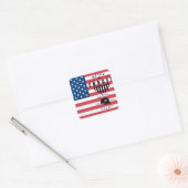 Memorial Day, Amerikaanse vlag Vierkante Sticker (Envelop)