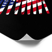 Memorial Day & 4 juli Partiotisch Hart, mannen Poster (Hoek)