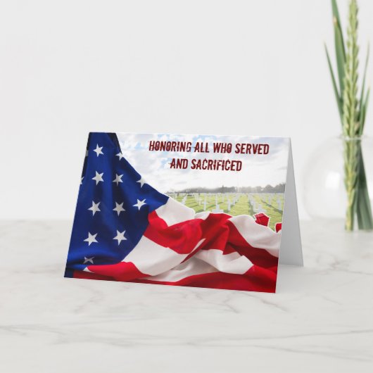 Memorial Day Card Feestdagen Kaart (Voorkant)