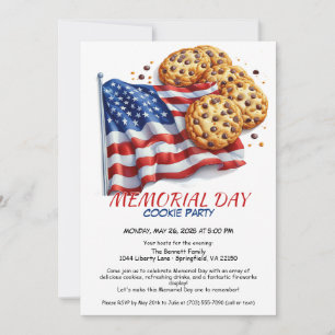 Memorial Day Cookie Party Uitnodiging