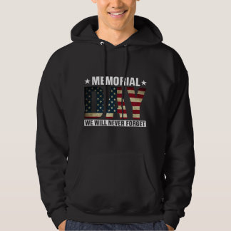 Memorial Day Design for USA Militaire Mannen and W Hoodie