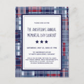 Memorial Day Event Patriotic Invitation Carte post (Devant)