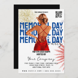 Memorial Day Event Patriotic Party Club Flyers Kaart