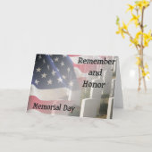Memorial Day Flag Kaart (Gele Bloem)