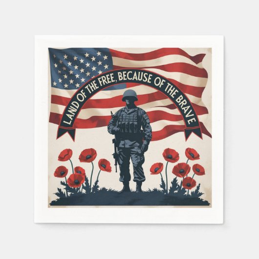 Memorial Day Gathering servetten roepen eer op (Voorkant)